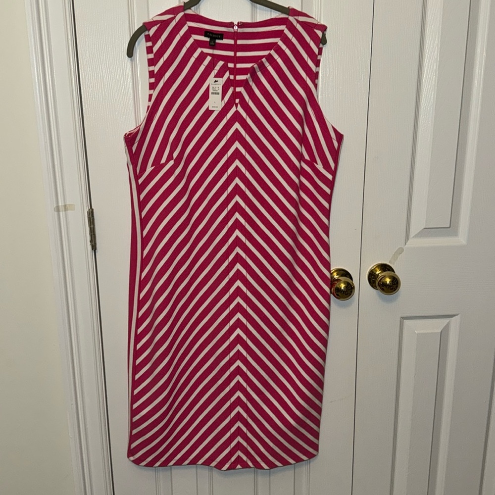 Talbots Pink and White Striped Dress - Picture 3 of 10